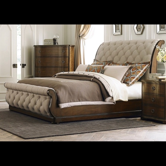 Queen Sleighbed with 16” Firm Pillow Top Mattress